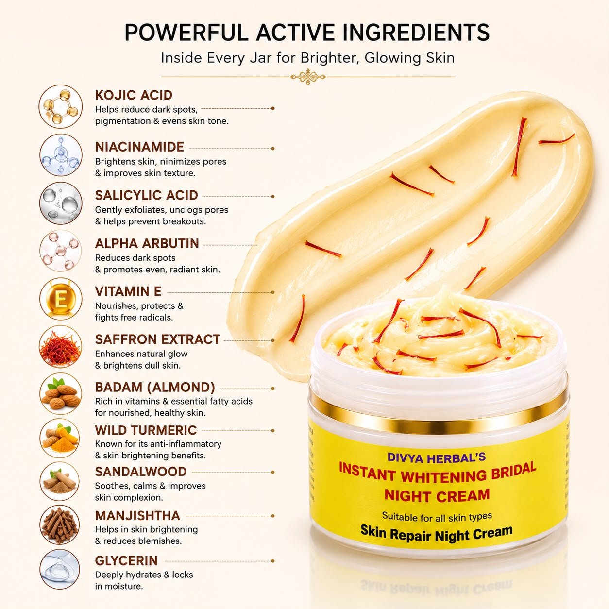 Instant Whitening Bridal Night Cream thumbnail 2