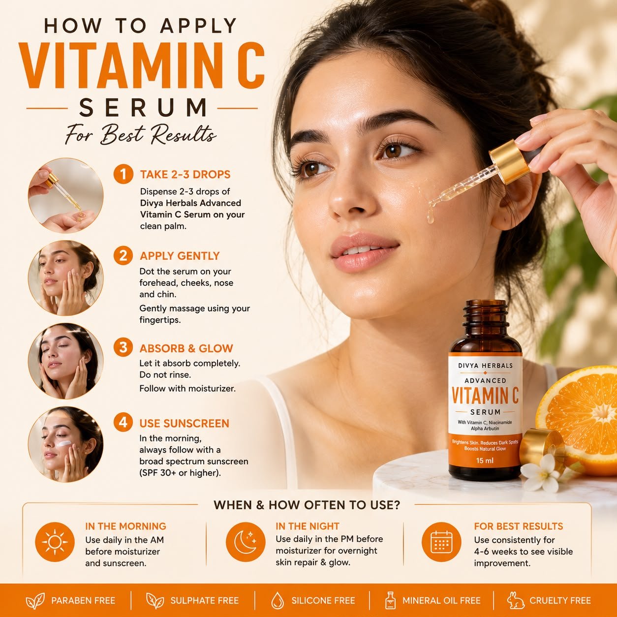 Advanced Vitamin C Face Serum for Glowing Skin, Dark Spots & Pigmentation | With 3-O-Ethyl Vitamin C, Niacinamide & Alpha Arbutin | 15ml thumbnail 5