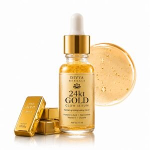 24K Gold Glow Serum | Hydrating & Brightening Face Serum with 24K Gold Dust, Hyaluronic Acid, Niacinamide & Calendula Extract | 17ml